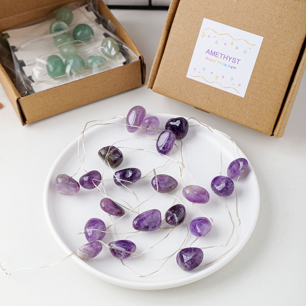 Polished Stone Crystal Fairy Lights