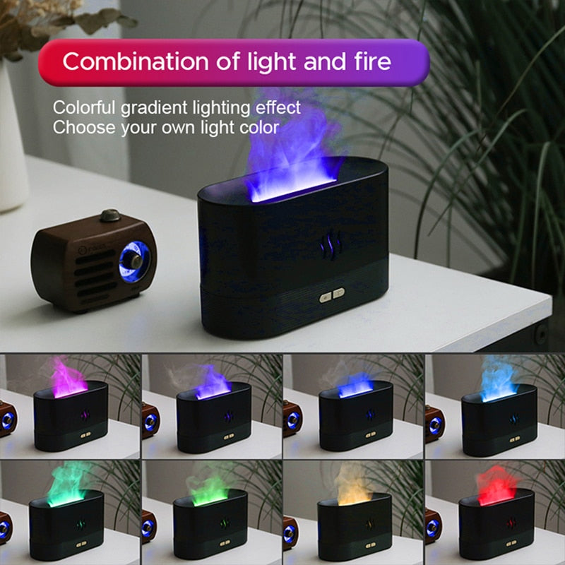 Flame Effect Color Changing Essential Oil Diffuser