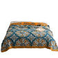 Blue Sunflower Cotton Reversible Blanket