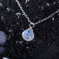Moonstone Drop Silver Necklace