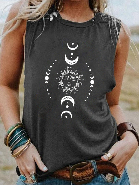 Sun & Moon Sleeveless Tee