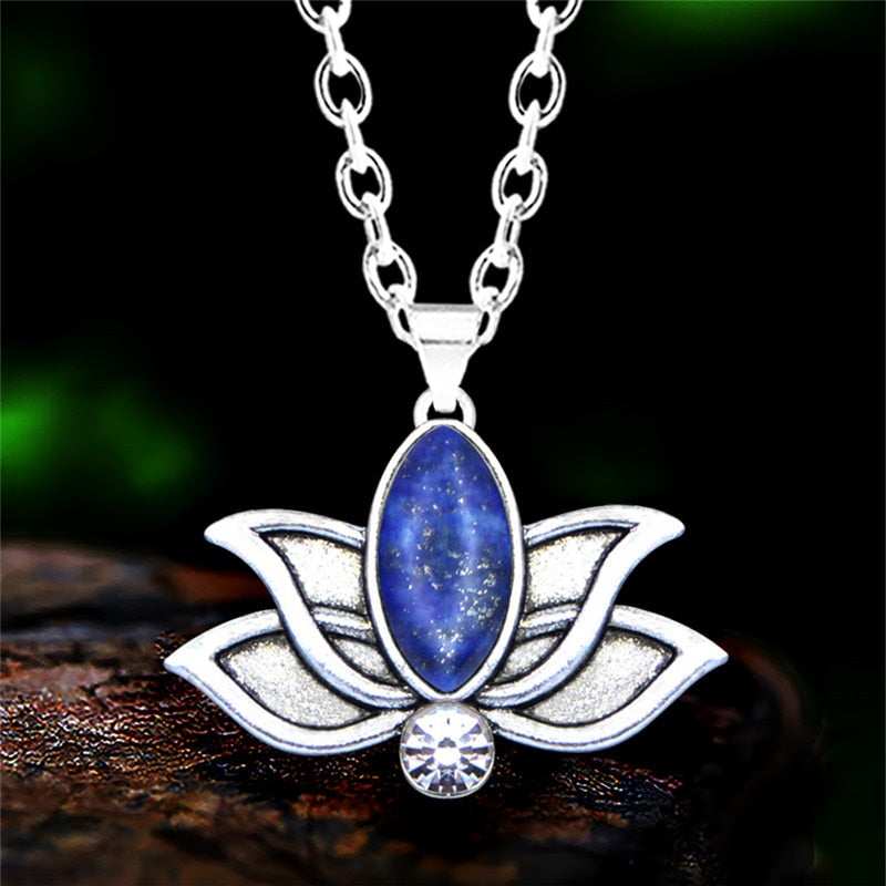 Lotus Bloom Crystal Necklace