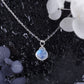 Moonstone Drop Silver Necklace