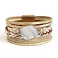 Druzy Layered Braided Wrap Bracelet