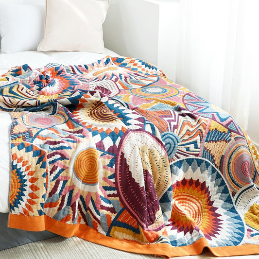 Boho Cotton Reversible Blanket