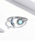 Sun & Moon Faux Fire Opal Ring