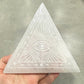 Selenite Crystal Triangle Third Eye Symbol
