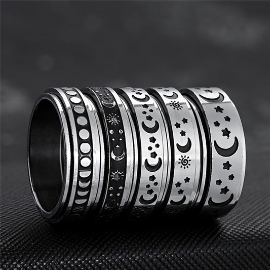 Moon Fidget Spinner Rings