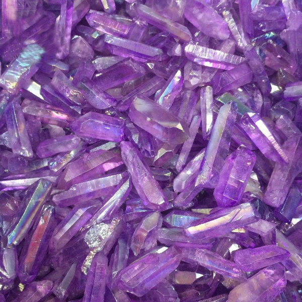 Purple Angel Aura Quartz Crystal Points- 10pcs