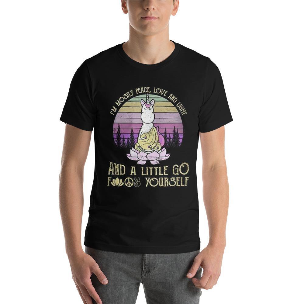 Peace, Love & Light Unicorn- Unisex T Shirt - SoulShyne Products