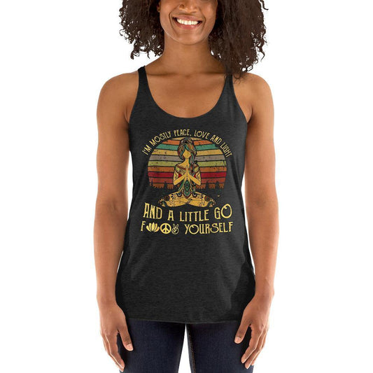 Peace, Love & Light- Racerback Tank Top - SoulShyne Products