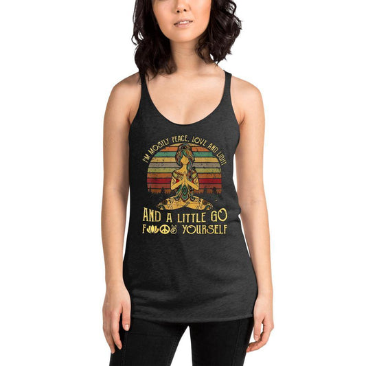 Peace, Love & Light- Racerback Tank Top - SoulShyne Products