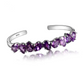 Amethyst Silver Bangle Bracelet