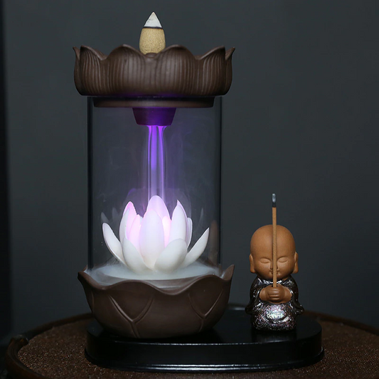 Glowing Lotus Backflow Incense Burner
