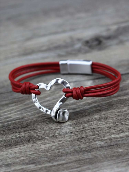 Silver Heart Magnetic Bracelet