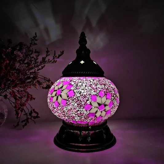 Mosaic Stained Glass Table Lamp