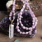 Kunzite & Clear Quartz Crystal Beaded Necklace