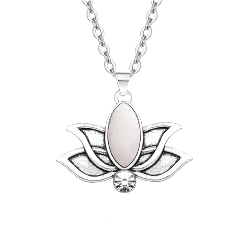 Lotus Bloom Crystal Necklace