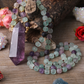 Amethyst & Fluorite Double Point Crystal Necklace