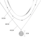 Silver Coin Multi Layer Necklace