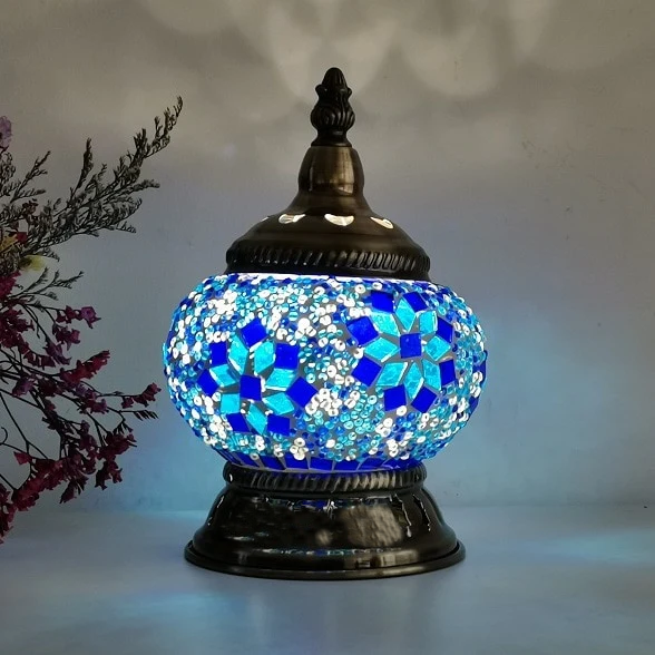 Mosaic Stained Glass Table Lamp