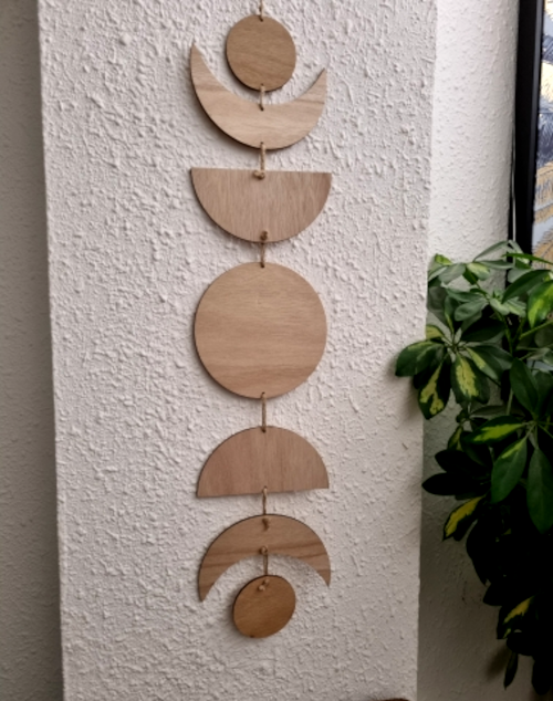 Wooden Moon Phase Wall Decor