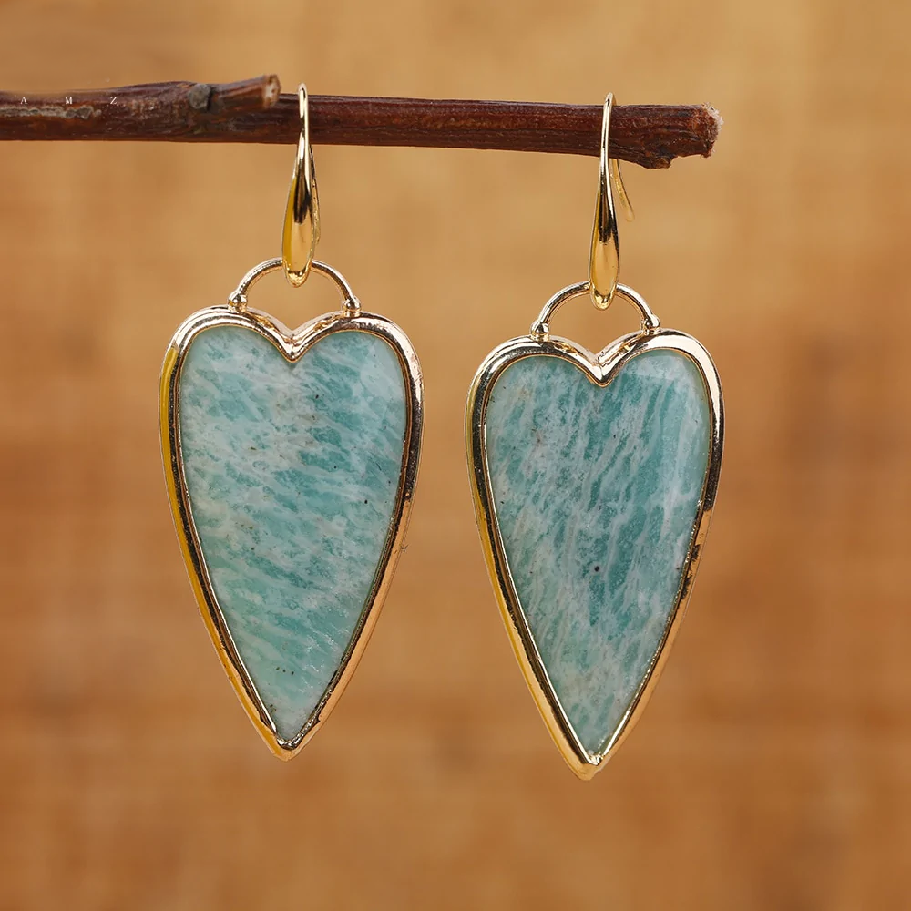 Crystal Heart Dangle Earrings
