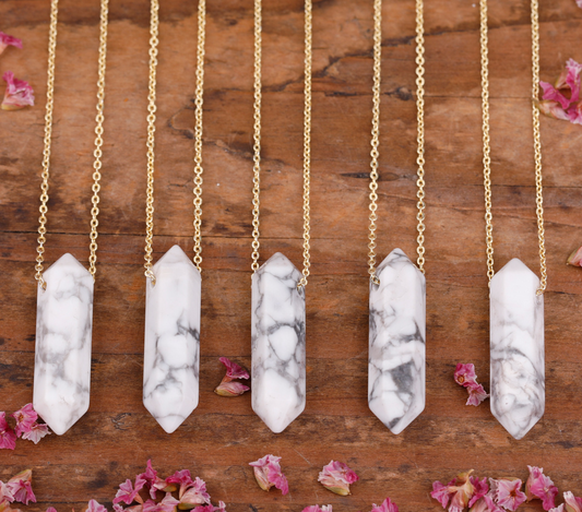 Crystal Energy Double Point Necklaces