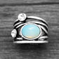 Opalite silver ring