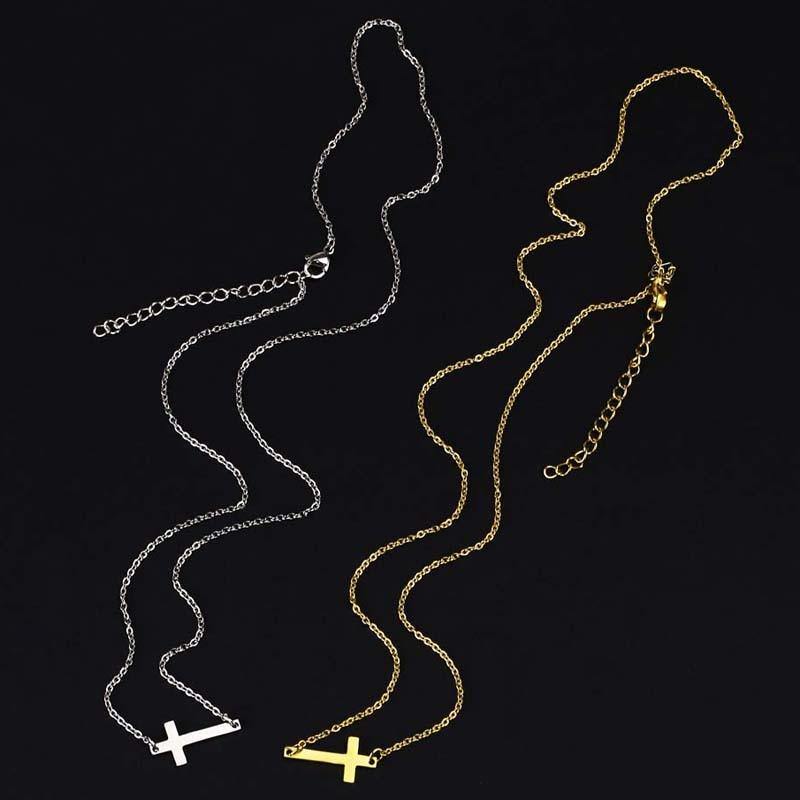 Sideways Cross Pendant Necklace - SoulShyne Products