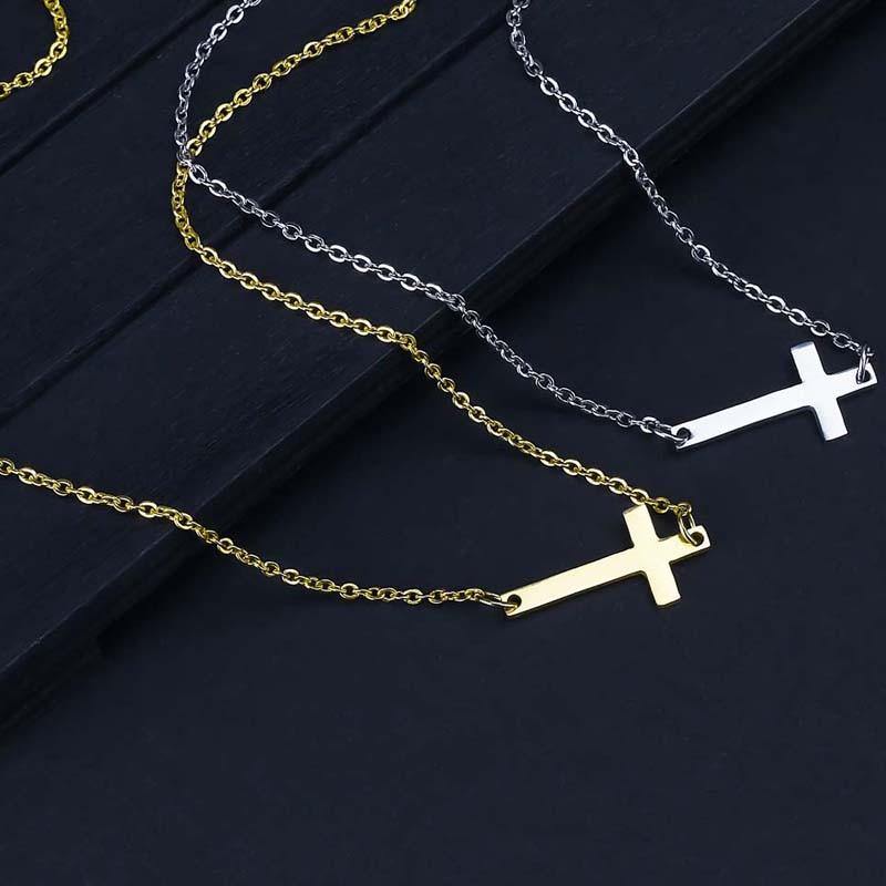 Sideways Cross Pendant Necklace - SoulShyne Products