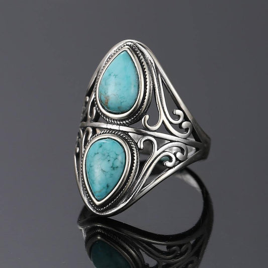 Turquoise Silver Ring - SoulShyne Products