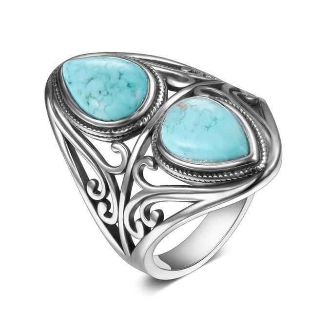 Turquoise Silver Ring - SoulShyne Products