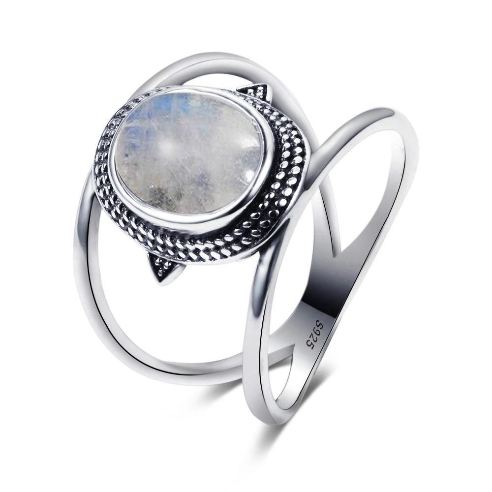 Moonstone Double Band Ring - SoulShyne Products