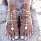 Coins & Chains Anklet Barefoot Sandals