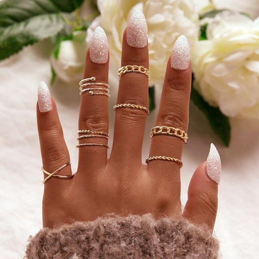 Geometric Gold Ring Set - SoulShyne Products