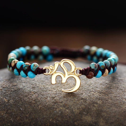 OM Symbol Beaded Bracelet - SoulShyne Products