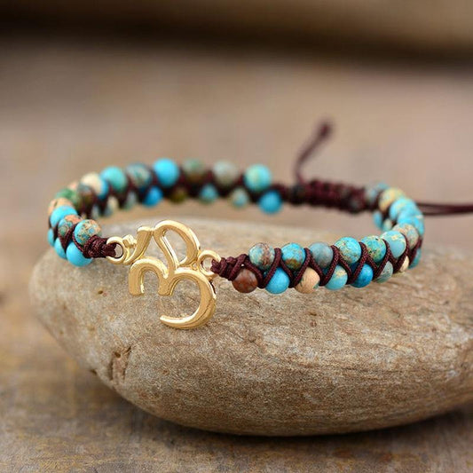 OM Symbol Beaded Bracelet - SoulShyne Products