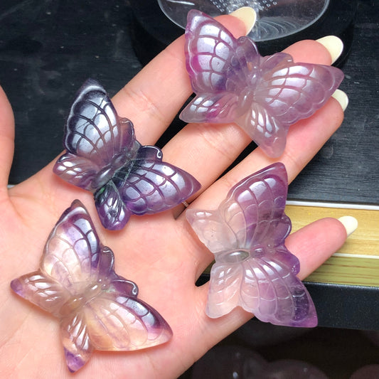 Fluorite Carved Crystal Butterfly