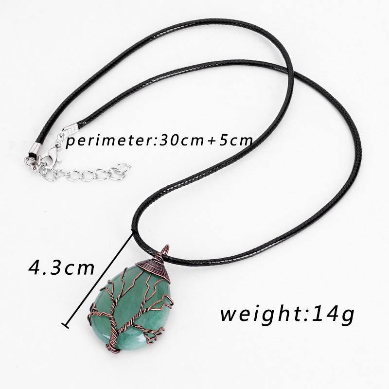 Tree of Life Wrapped Crystal Necklace - SoulShyne Products