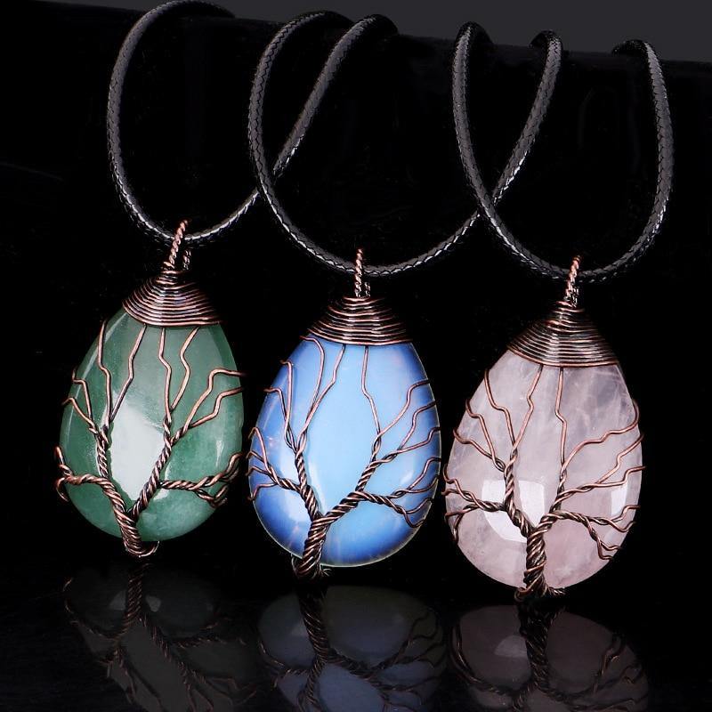 Tree of Life Wrapped Crystal Necklace - SoulShyne Products