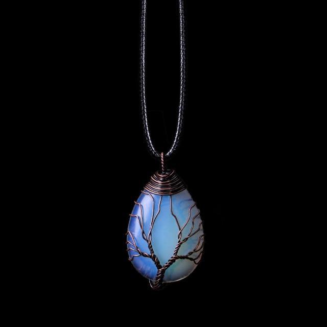 Tree of Life Wrapped Crystal Necklace - SoulShyne Products