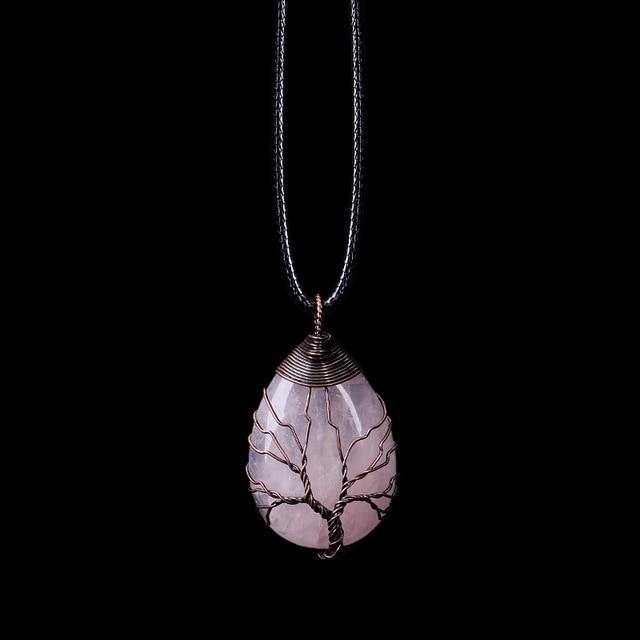 Tree of Life Wrapped Crystal Necklace - SoulShyne Products