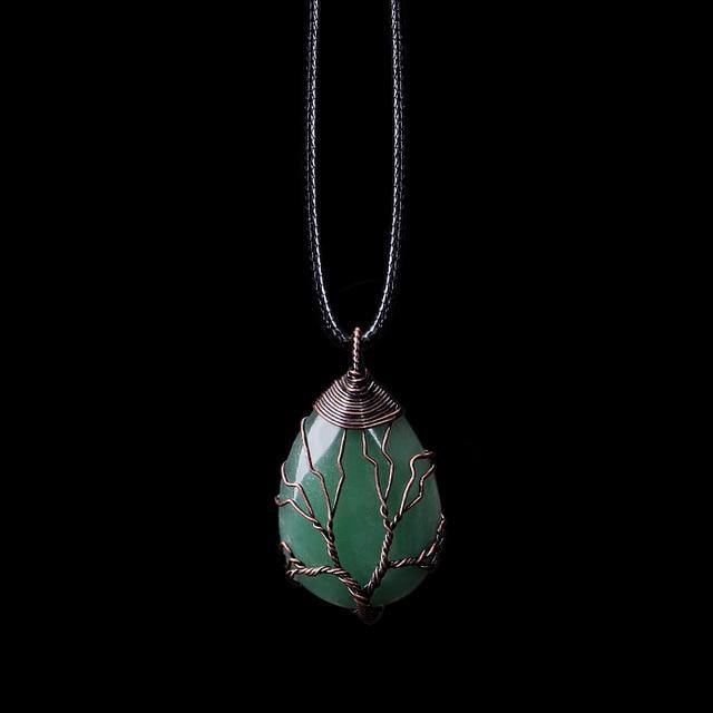 Tree of Life Wrapped Crystal Necklace - SoulShyne Products