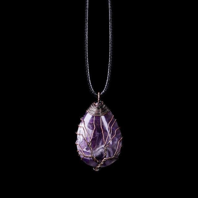 Tree of Life Wrapped Crystal Necklace - SoulShyne Products