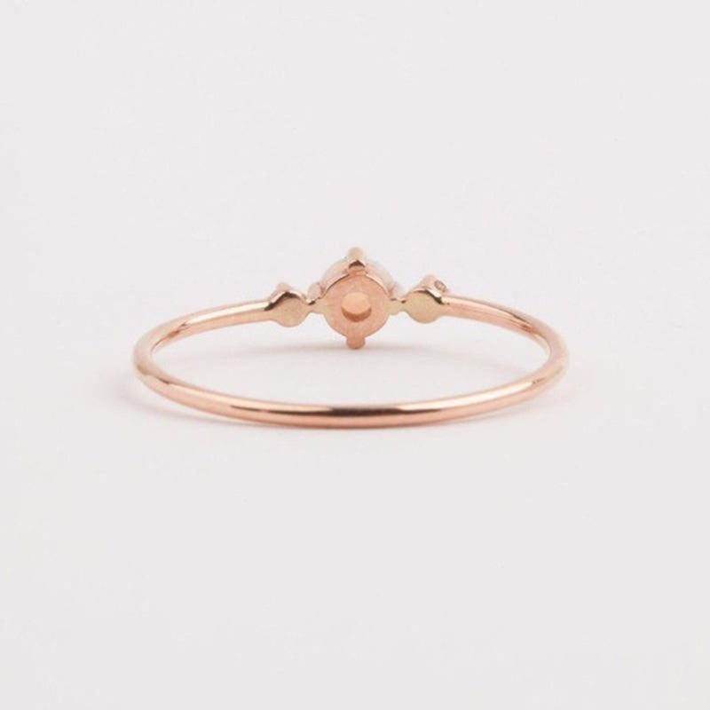 Delicate Rose Gold Opalite Ring