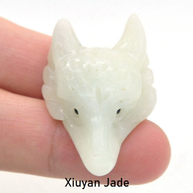 Wolf Head Carved Stones & Crystals