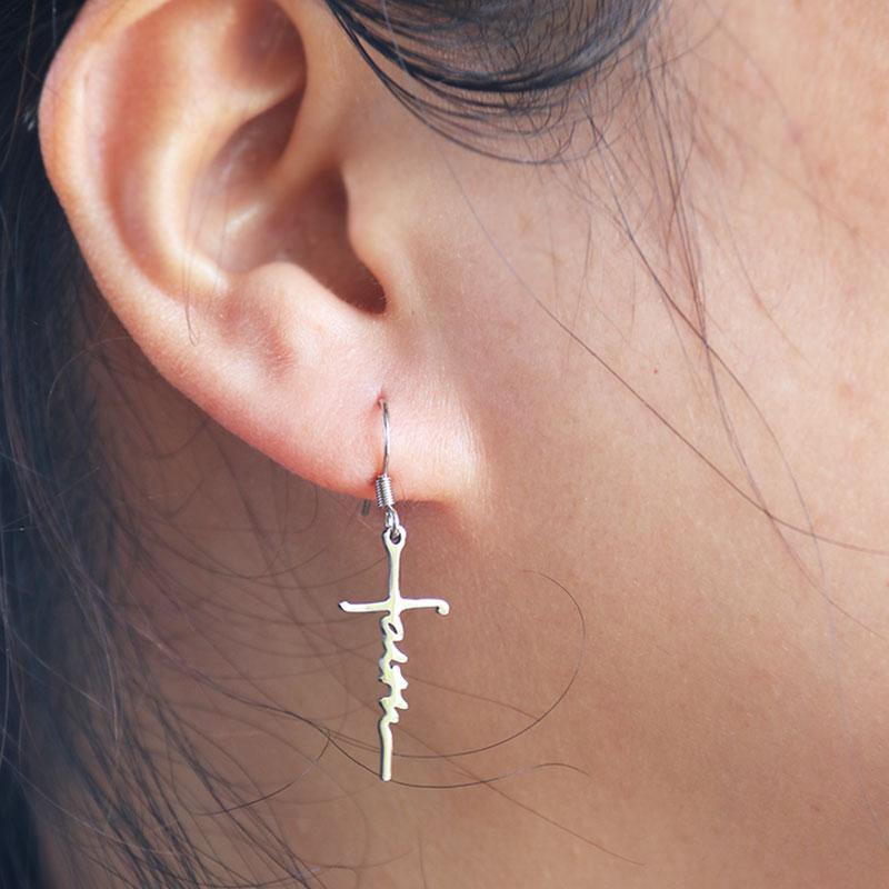 Faith Cross Earrings - SoulShyne Products