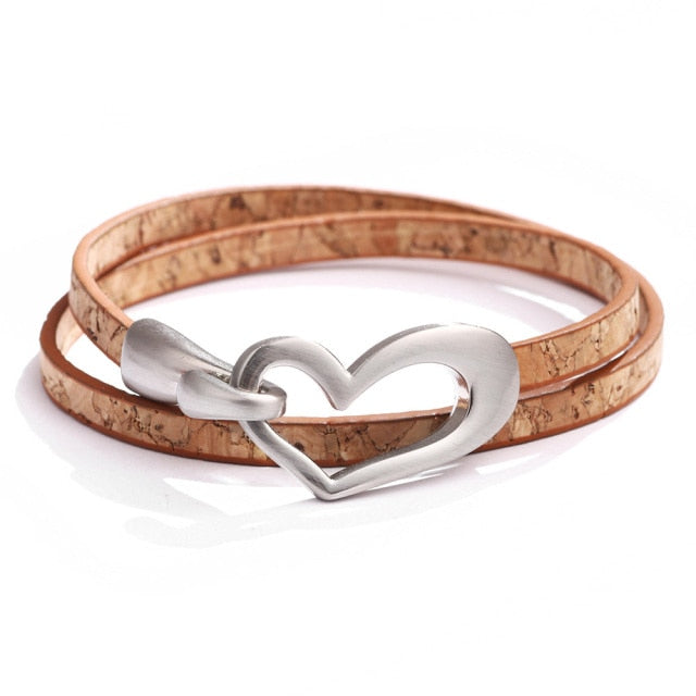 Simple Heart Layered Bracelets