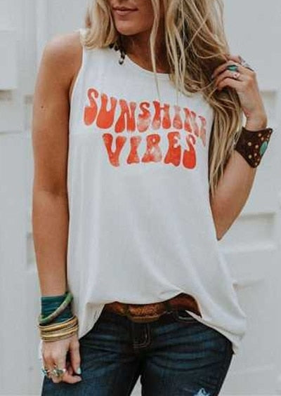 Sunshine Vibes Sleeveless T Shirt